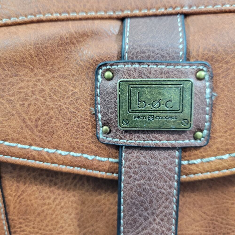 B.O.C Born Brown Crossbody Faux Leather Purse Size 12"x8.5"x2"  11325-M1Clo2 - Picture 3 of 12